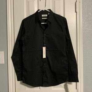 Boys Calvin Klein Black Dress Shirt Size 18